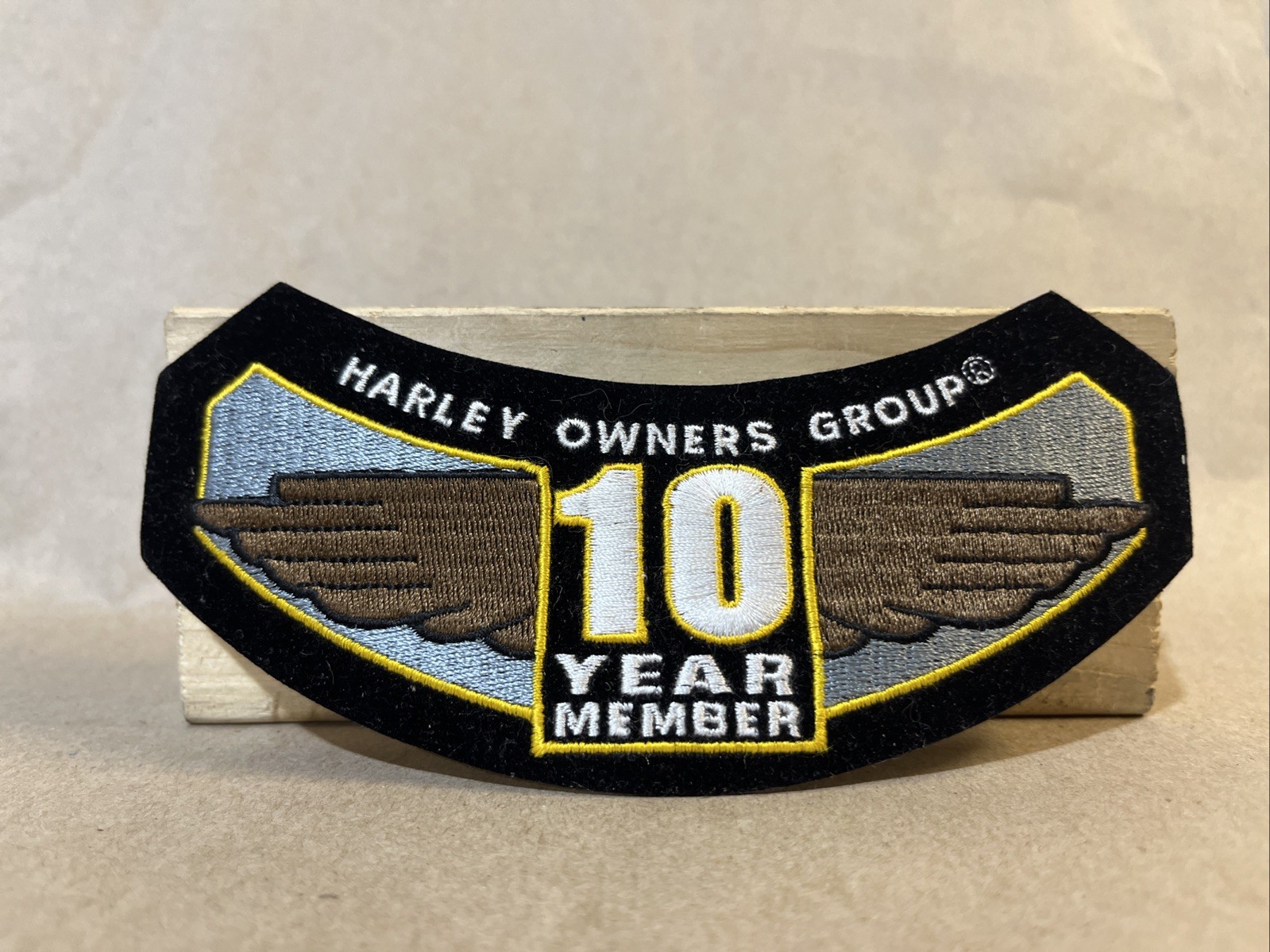 Harley Owners Group HOG 10 Year Member Iron on Patch