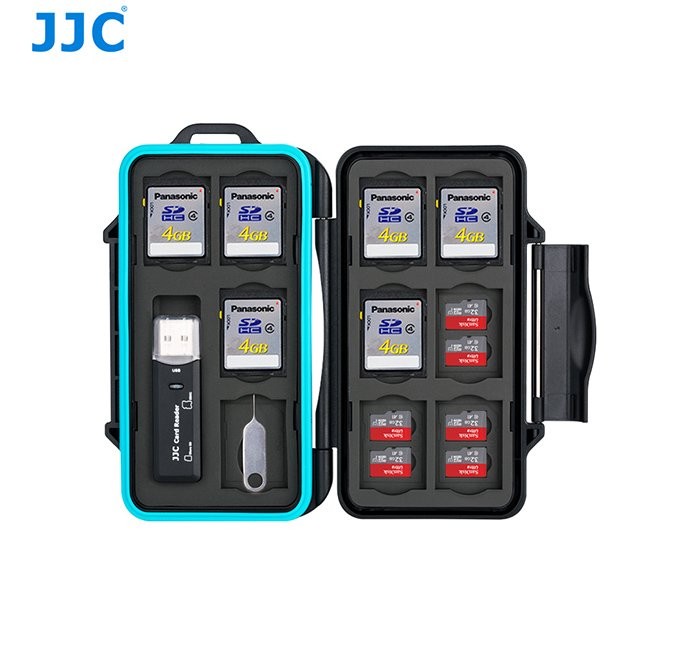 JJC MCR-STS30 Memory Card casefor 10x SD 16x TF 2x Micro SIM 2x Nano SIM USB
