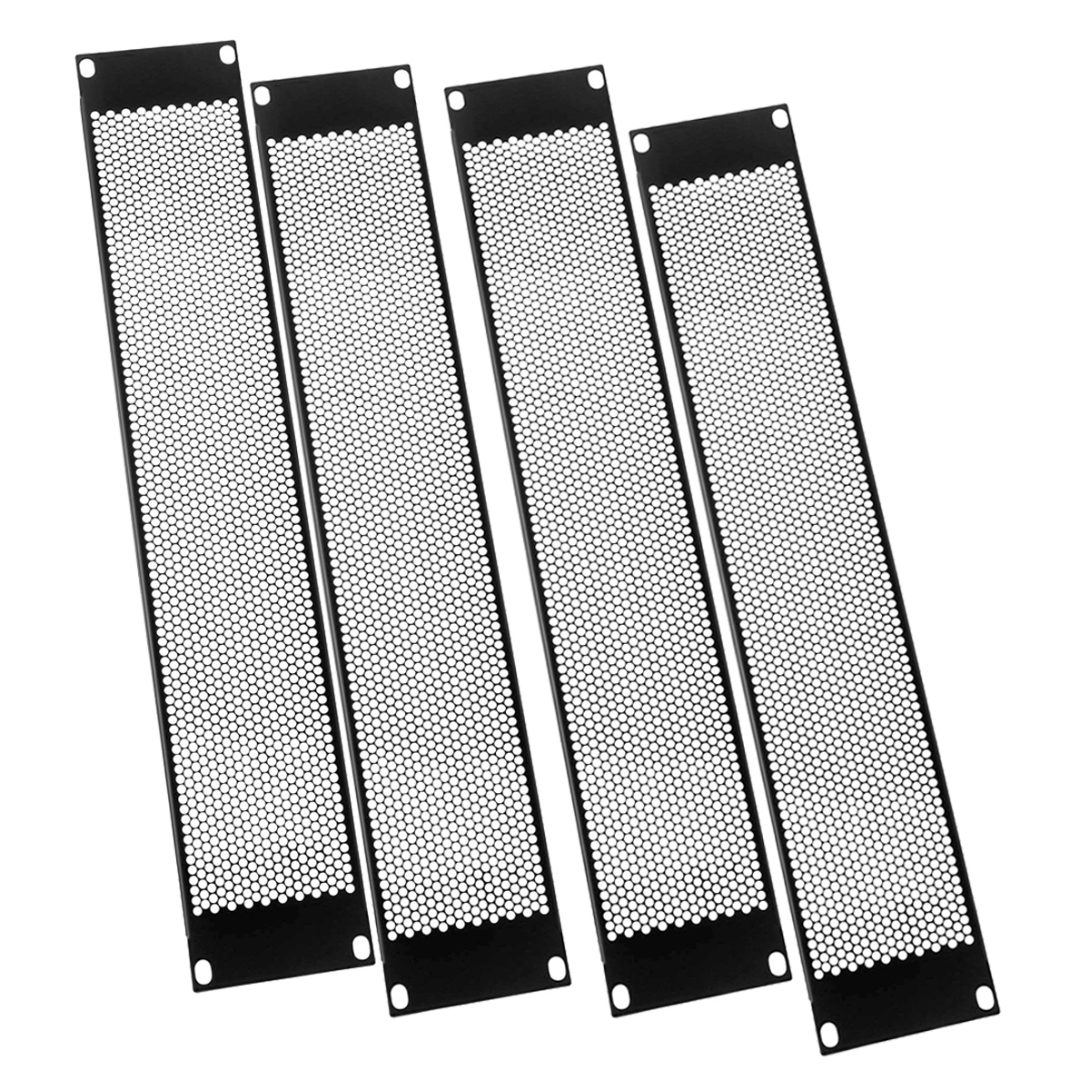Four Pack Penn Elcom R1286/2UVK Perforated Rack Panel 2U