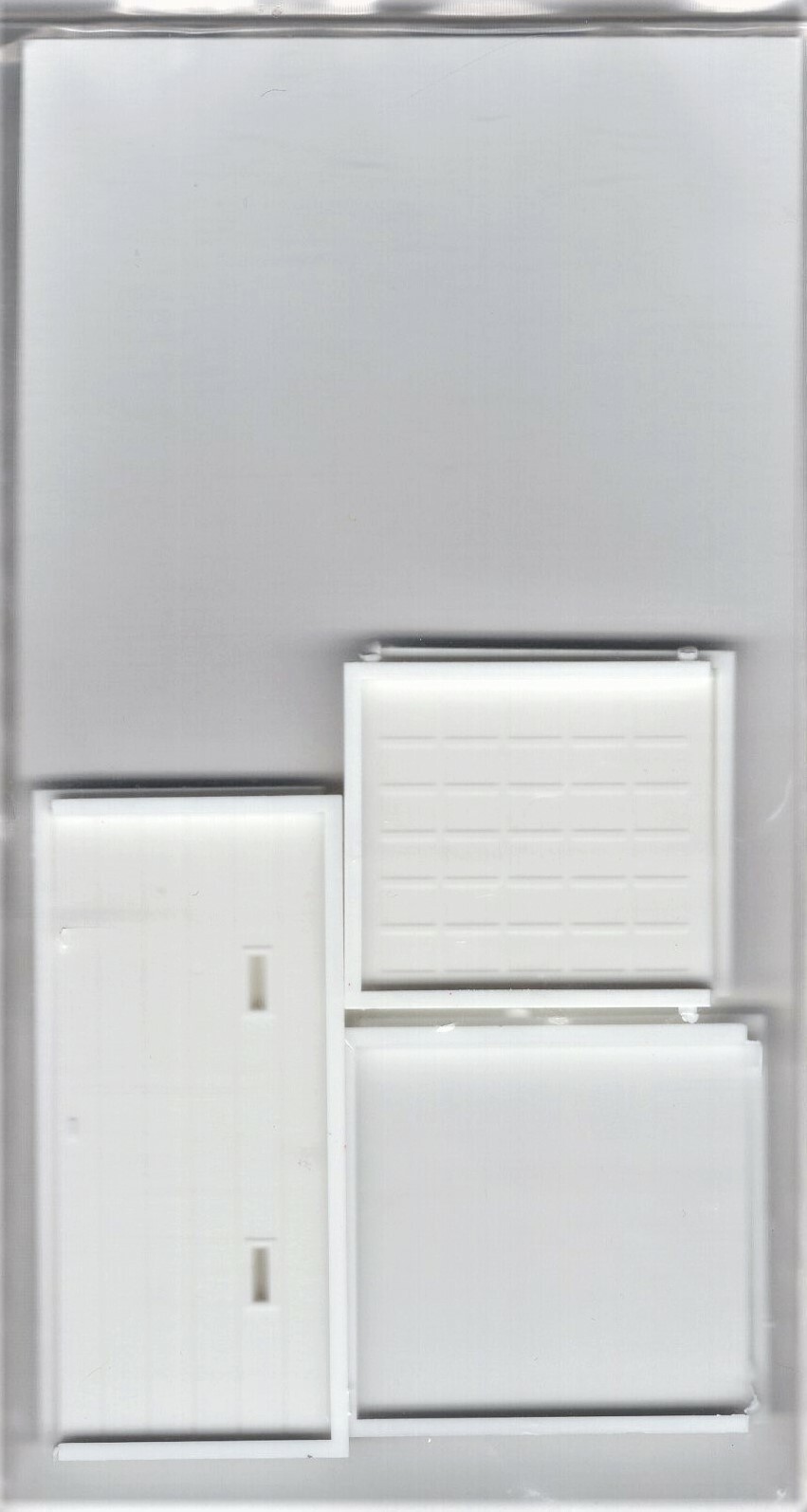 HO Scale Pikestuff 541-1202 Assorted White Freight Doors pkg (6)