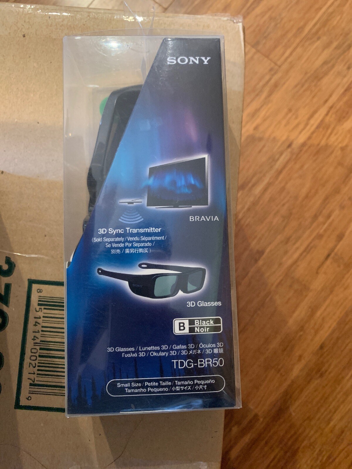 New Genuine SONY 3D Glasses TDG-BR50 Size Small Black Sealed Movie TV