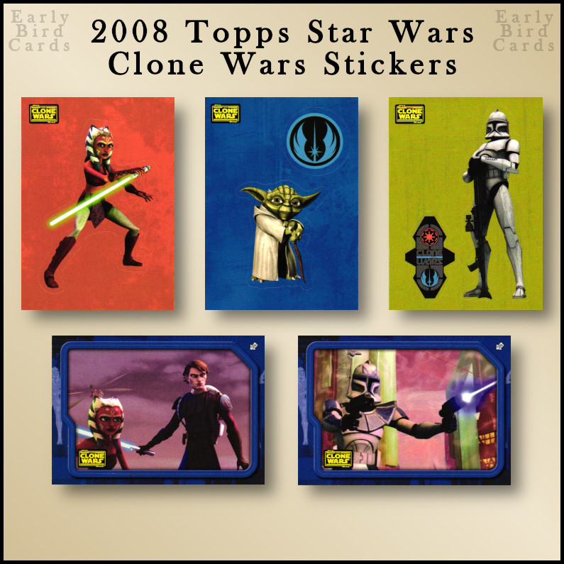 2008 Topps Star Wars Clone Wars Stickers (1-90) / Pick Your Cards /Buy2+ Save10%