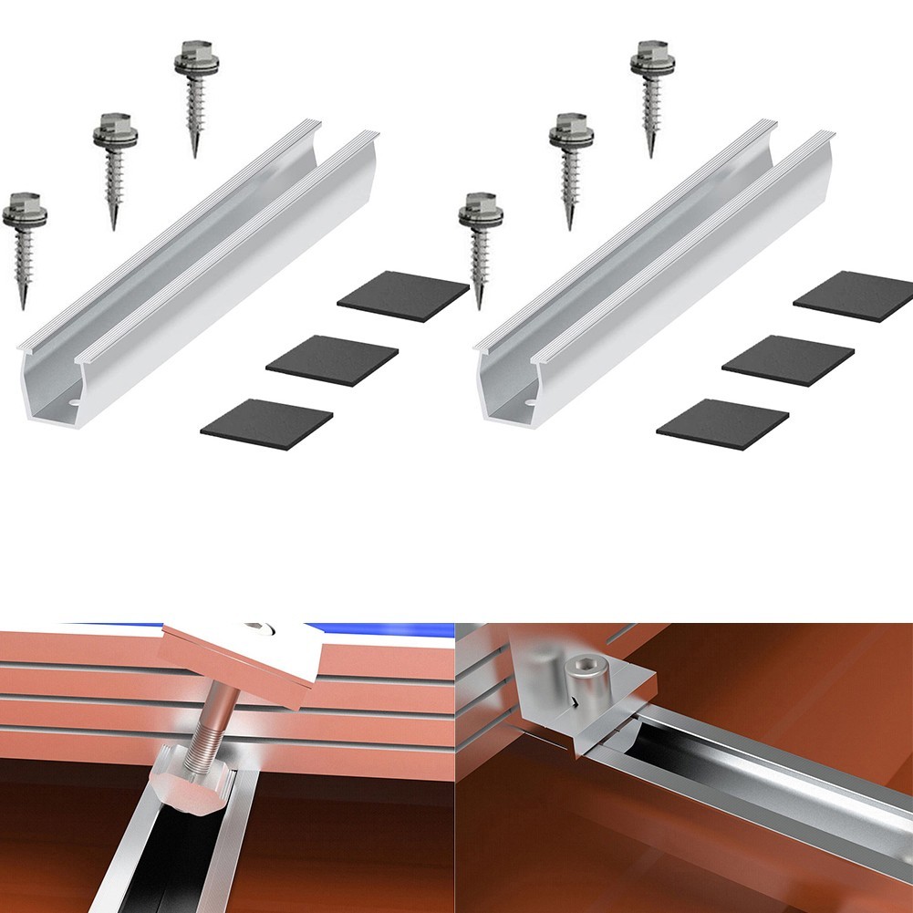 Solar Panel Bracket Fastening Balcony Power Plant Photovoltaic Trapezoidal Rail