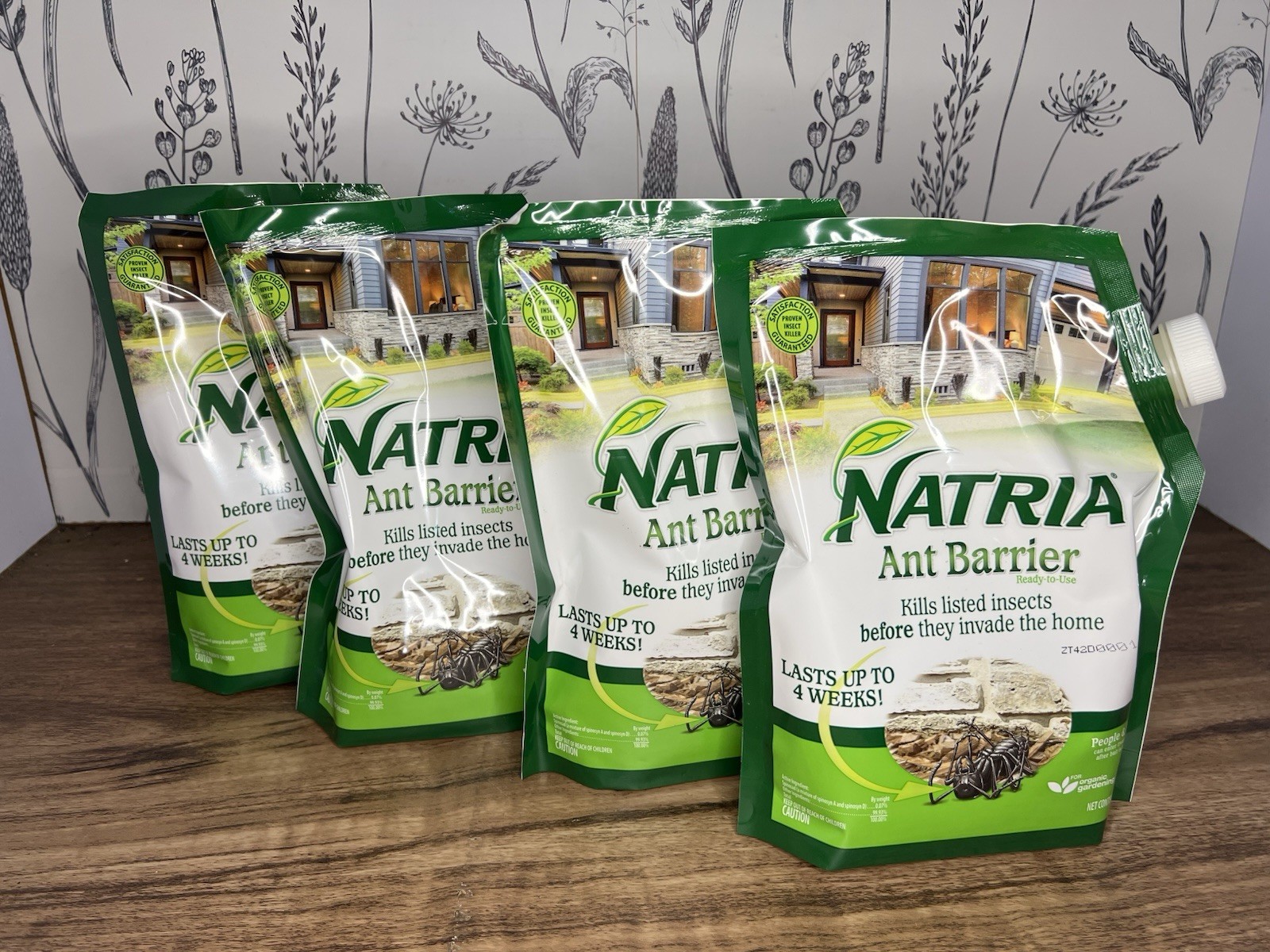 Lot Of 4 Natria Ant Barrier Insect Killer Granules For Organic Gardening 706710D