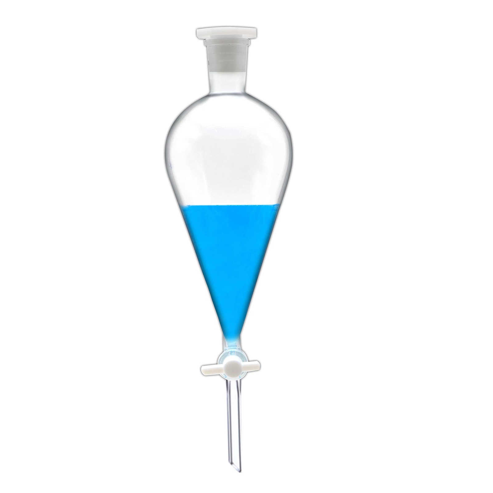 Borosilicate Glass 1000ML Separating Funnel Heavy Wall Conical 1000mL