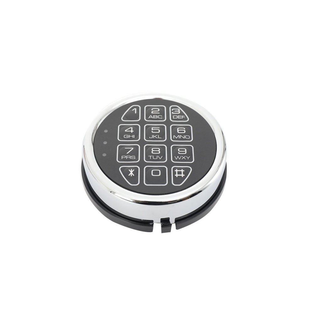 Gun Safe Lock Replacement Chrome Keypad Safe Electronic Lock Solenoid 2 Key