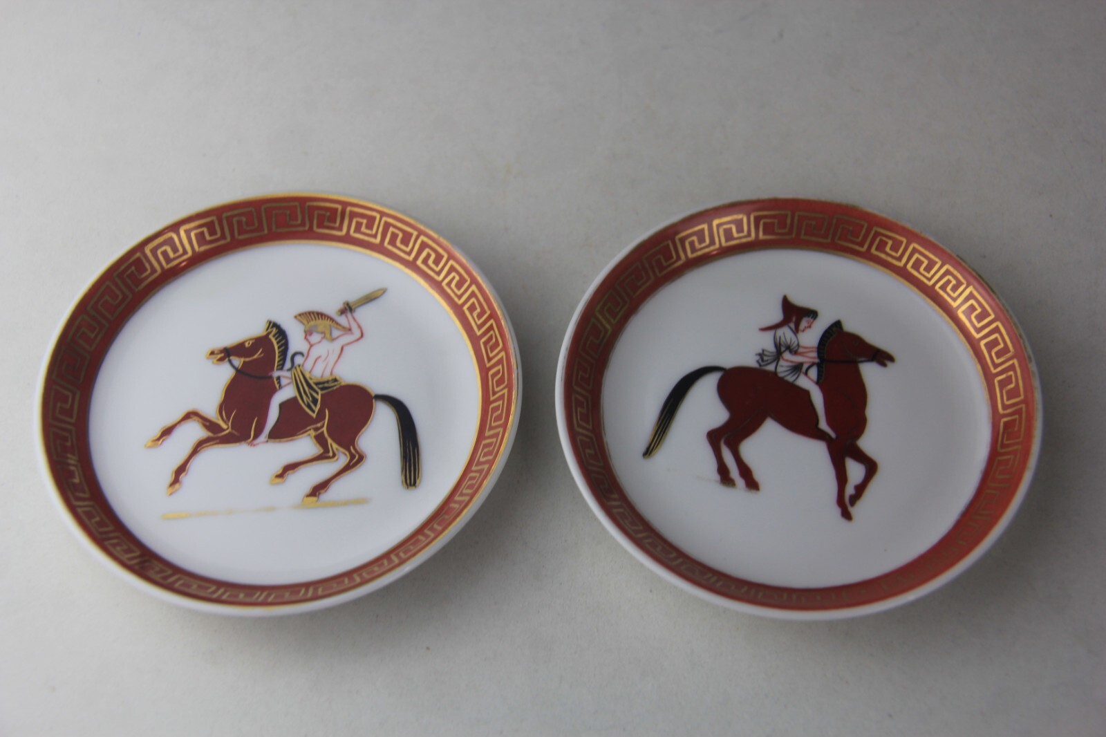 Set of 2 Vintage European Possible Spanish Porcelain Small Dishes