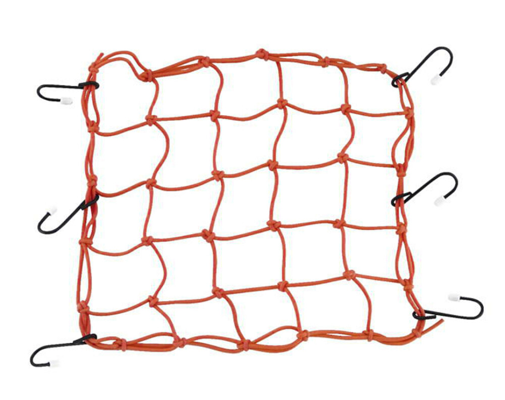 BikeMaster Motorcycle Bungie Stretch Cargo Net Flourescent Orange (100006)