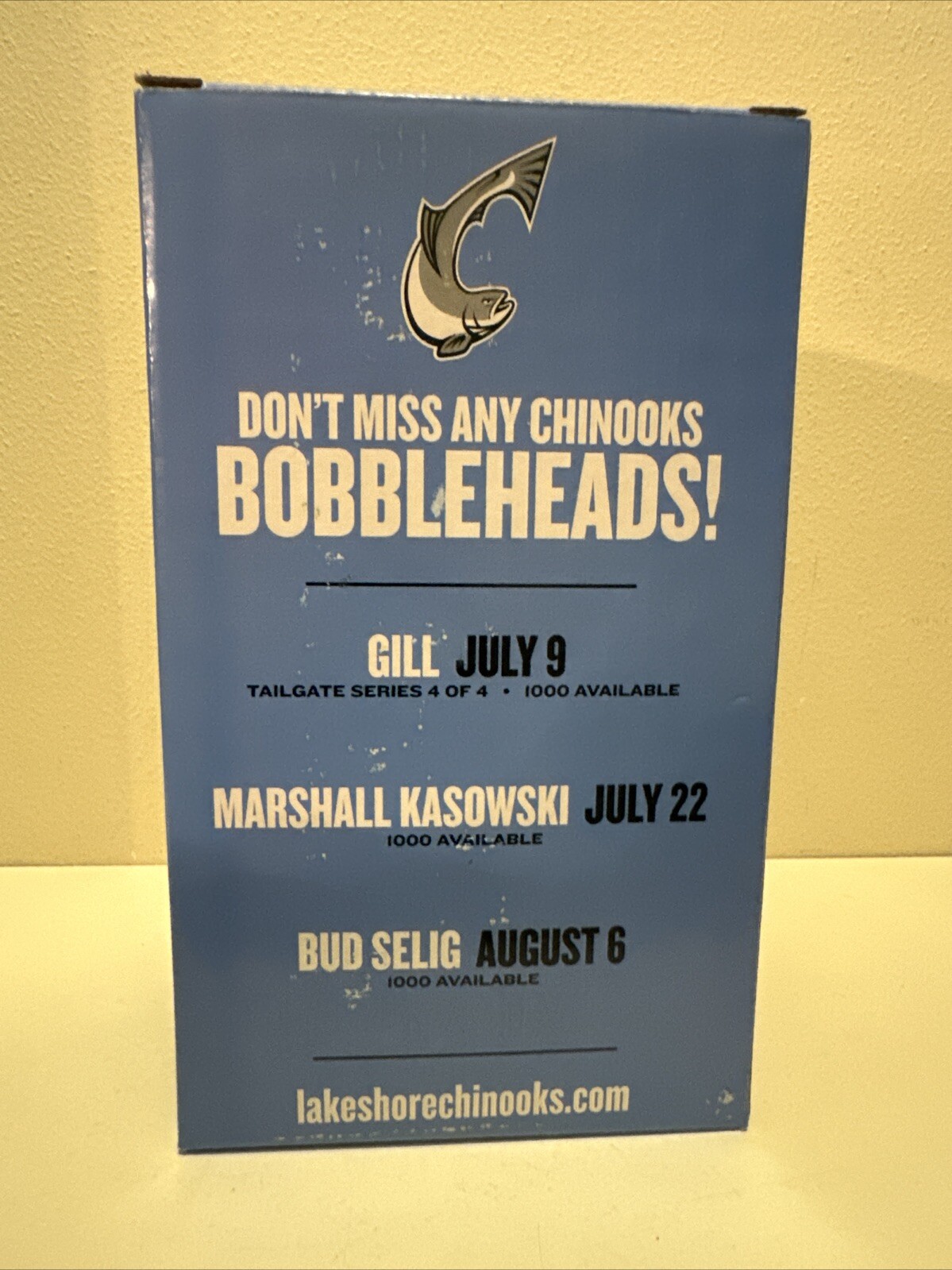 Gorman Thomas Bobblehead Lakeshore Chinooks 2017 New In Box Perfect Best Deal !!
