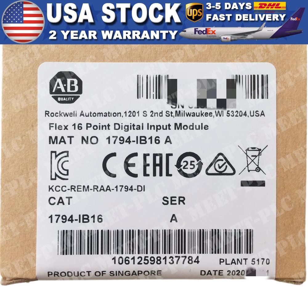 New Sealed Allen Bradley 1794-IB16 SER A Flex I/O Input Module 1794-IB16
