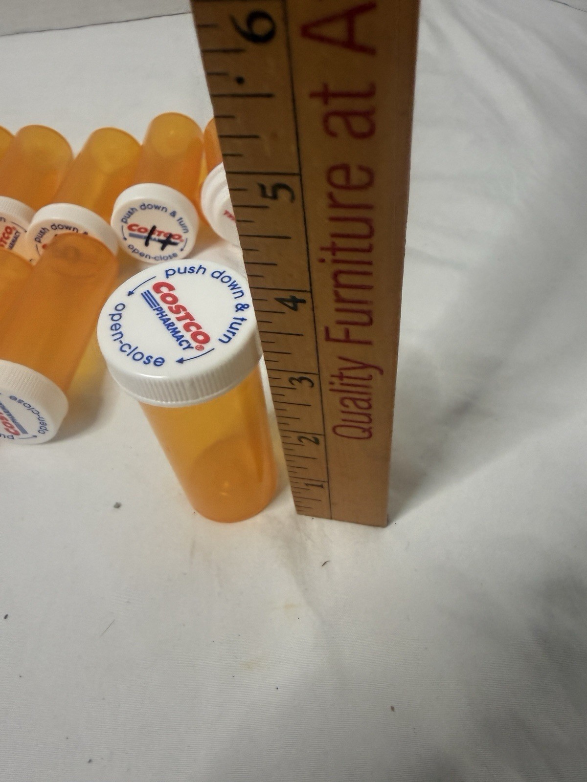 17 Empty RX Pill Bottles Crafts Storage Containers Repurpose Amber 3.5”
