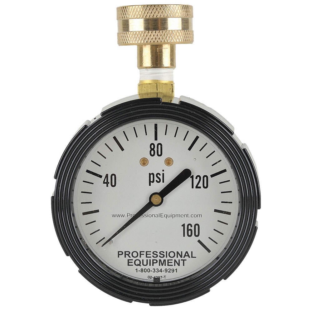 PROFESSIONAL EQUIPMENT 4106732 Water Pressure Gauge,Freeze Proof 8EYU1