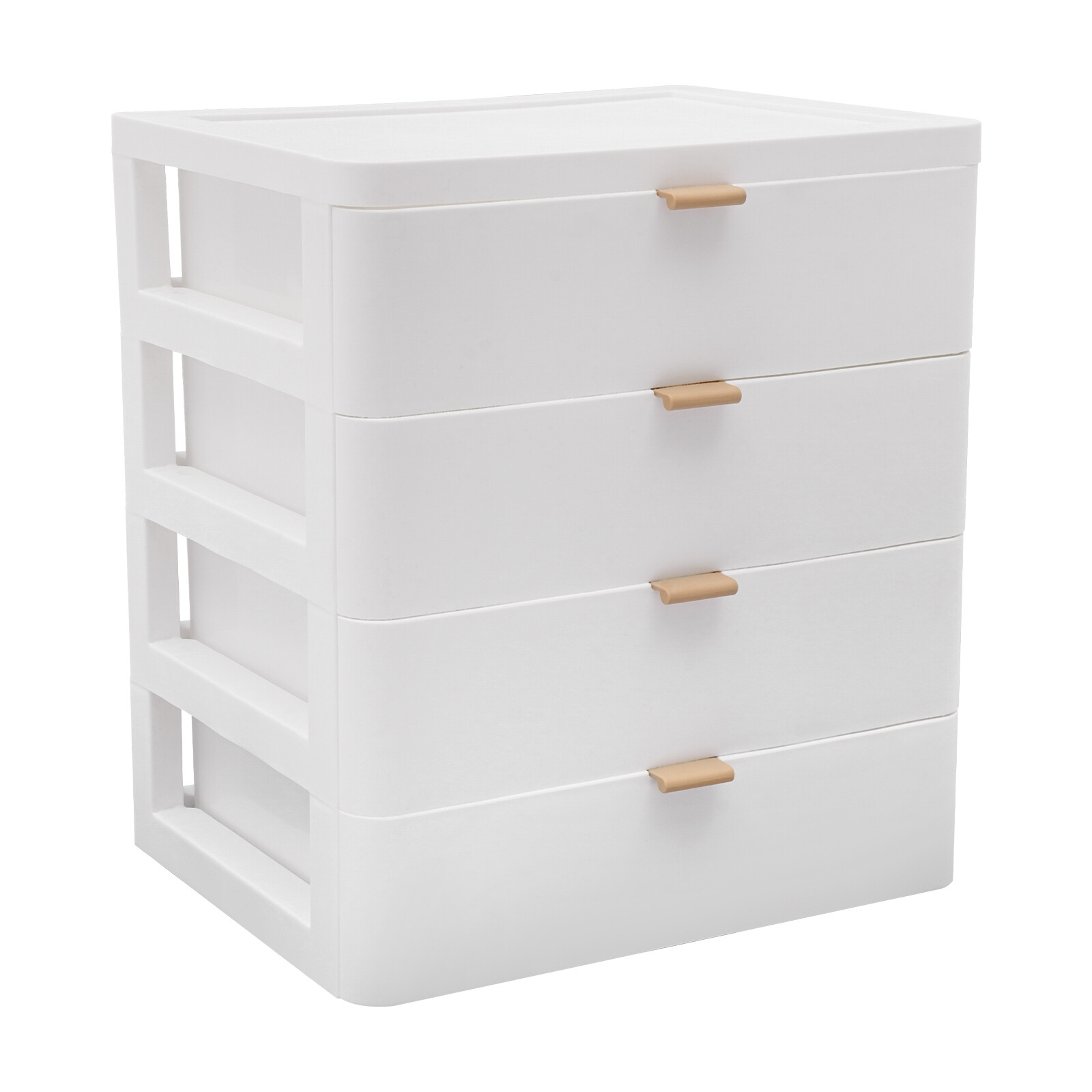 Modern Desktop Storage Box Drawer Organizer Desk Organizer with Drawer White NEW