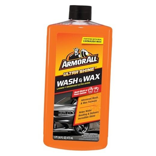 Ultra Shine Car Wash and Wax by , Car Wax and Cleaner for Cars, 16 Oz (Wash)