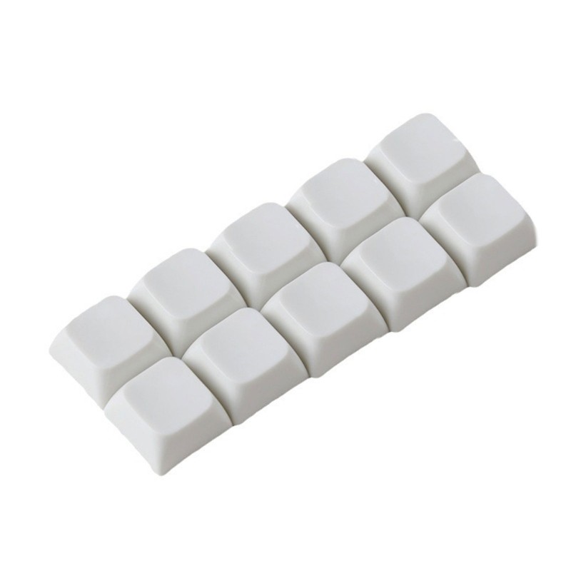 10PCS Original Full Resin Keycaps Smooth Surfaces Reflective Keycap Set