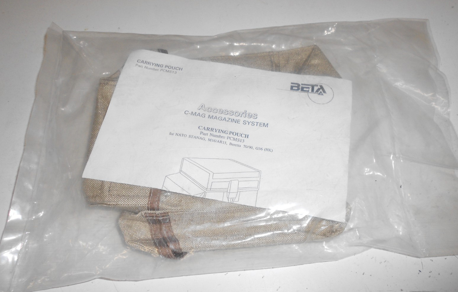 OldGen BETA C-MAG Tan ALICE Carrying Pouch New in Bag Free Shipping