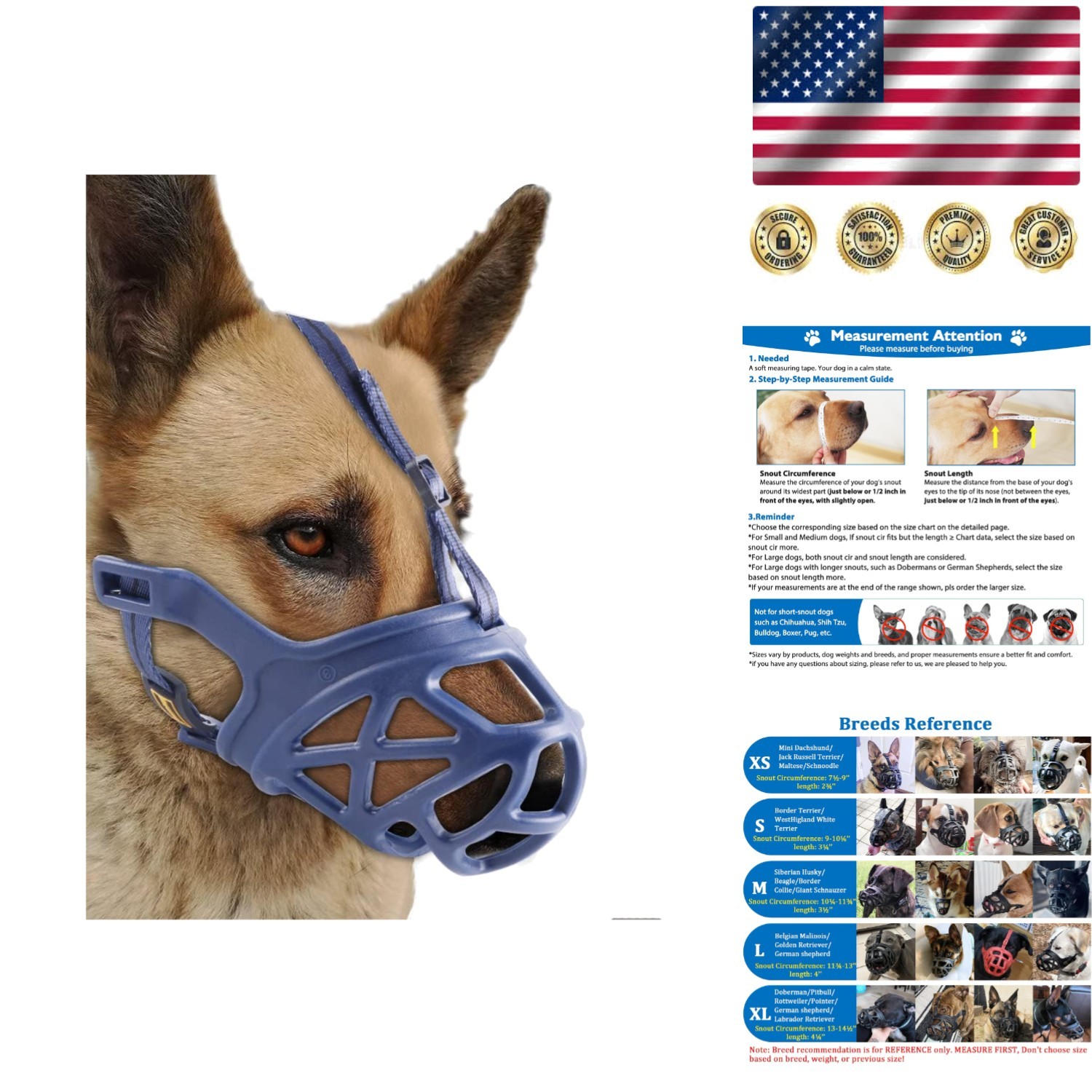 Extra Small Dog Muzzle - Soft Rubber Design to Stop Aggressive Behavior