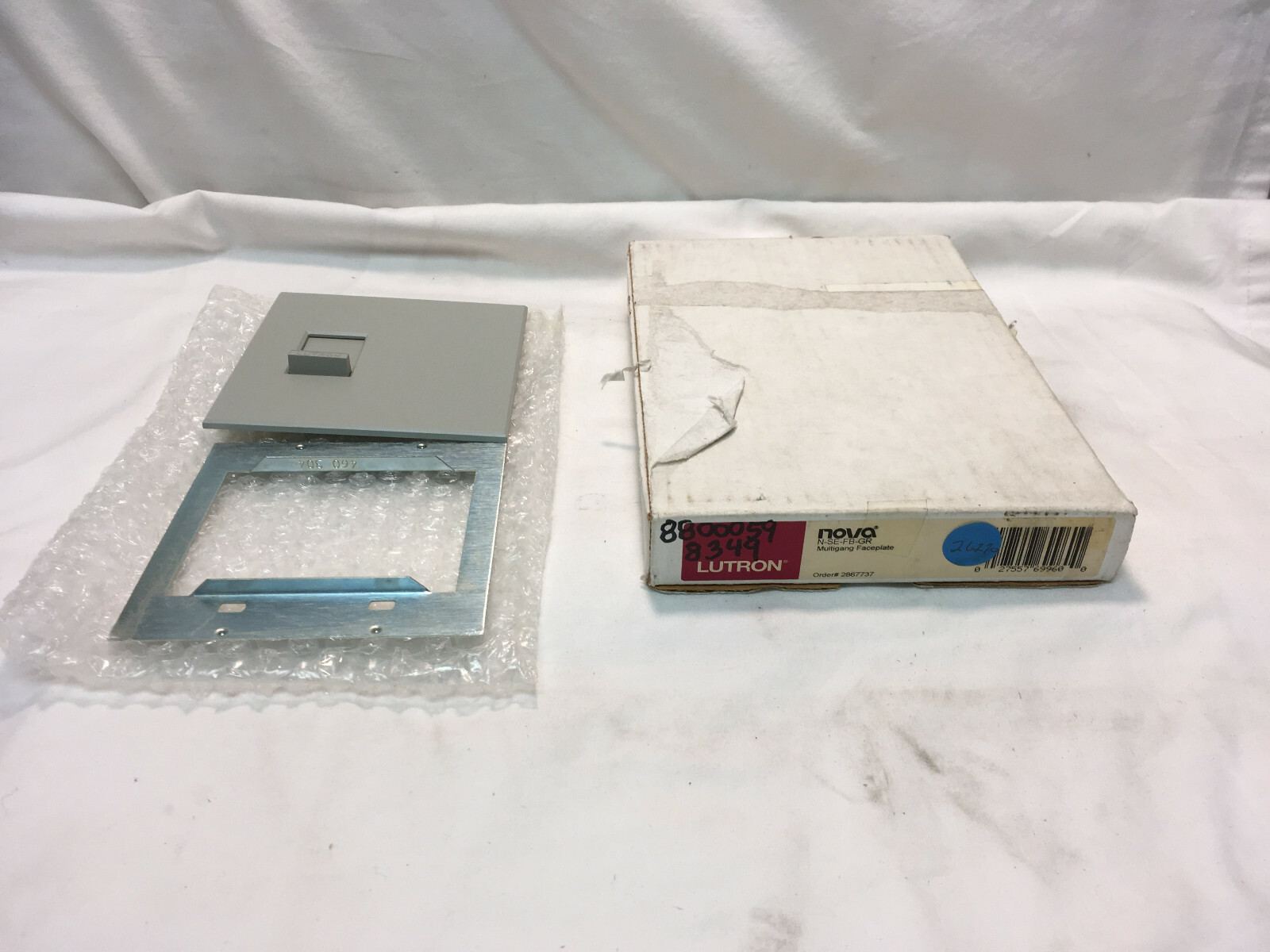Lutron Nova Multigang Faceplate Cat # N-SE-FB-GR Grey