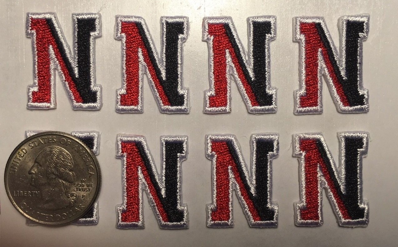 northeastern patch Northeastern Huskies patch N patch iron on backing 8 pcs. 1"