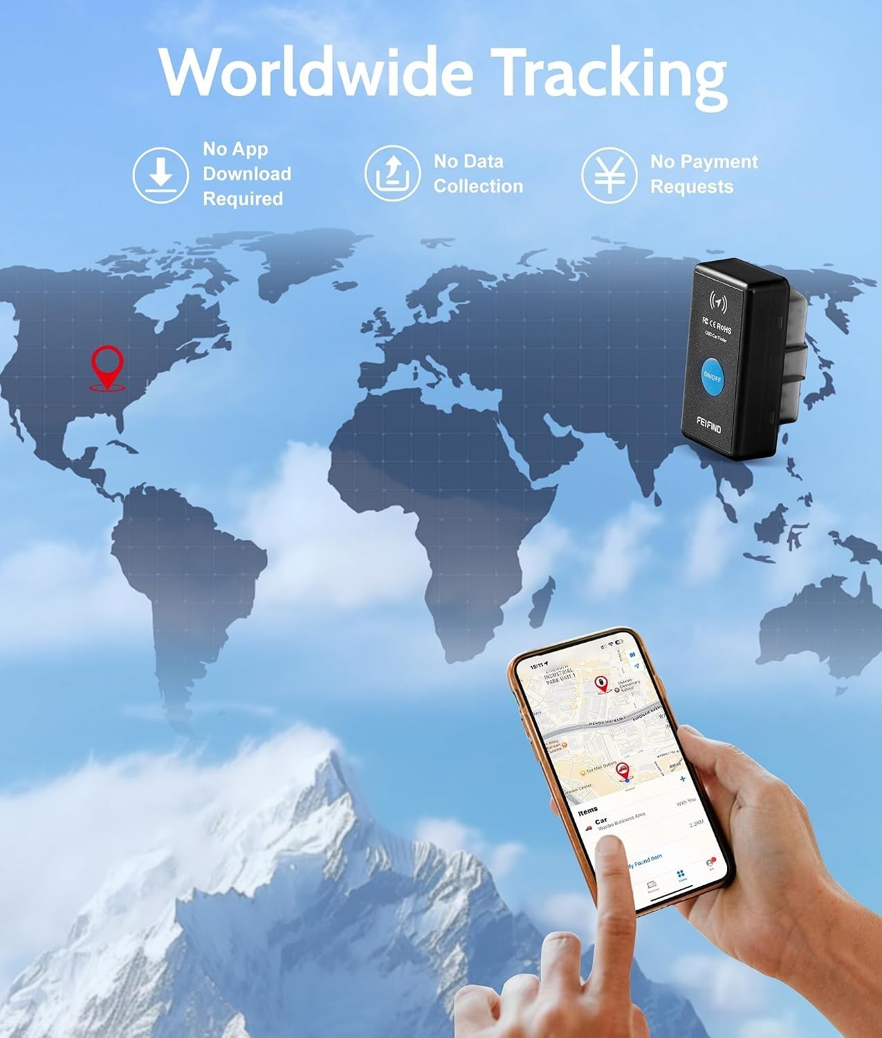 Mini GPS Tracker for Vehicles No Monthly Fee/No Subscription, Hidden Tracker ...