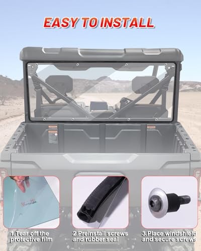 Uforce U10 Pro Rear Windshield Compatible With CFMOTO UFORCE U10 Pro/Pro XL