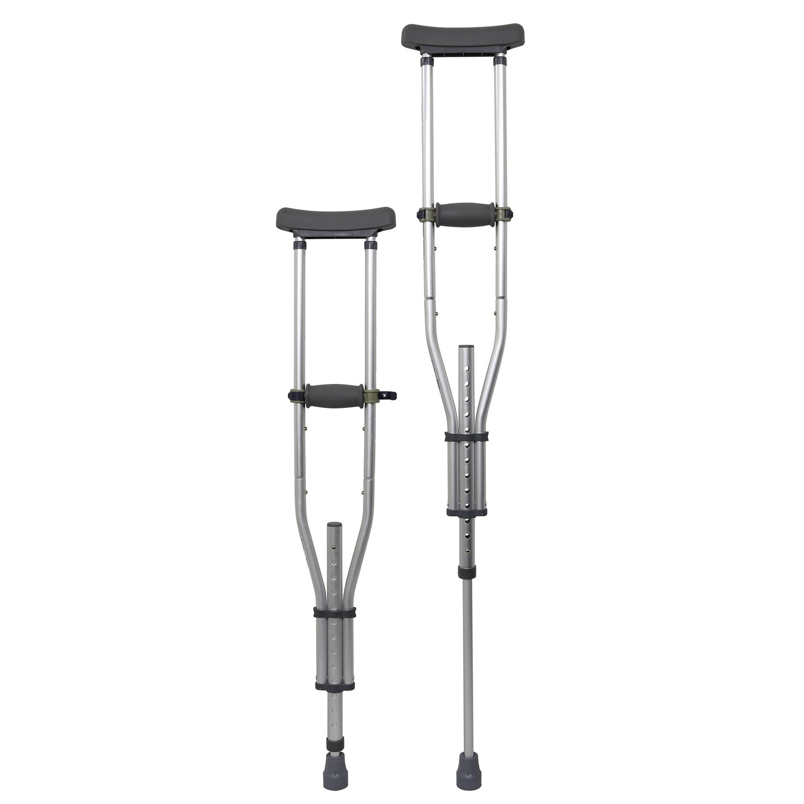 McKesson Aluminum Underarm Crutches 4' 6" to 5' 6" User Ht.