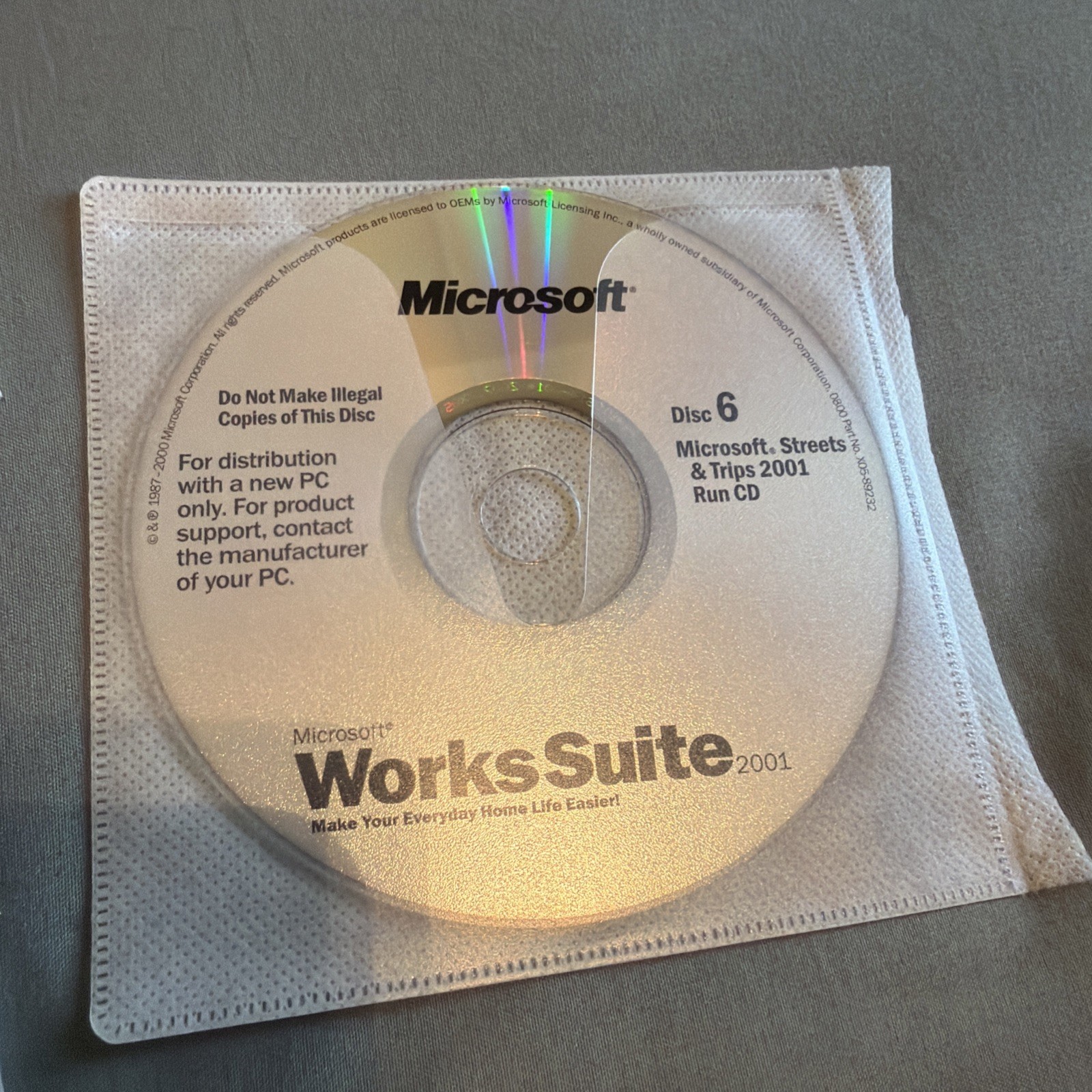 Microsoft Works Suite Software 2001 Disks 1,3,4,5,6 VINTAGE TECH (PC)