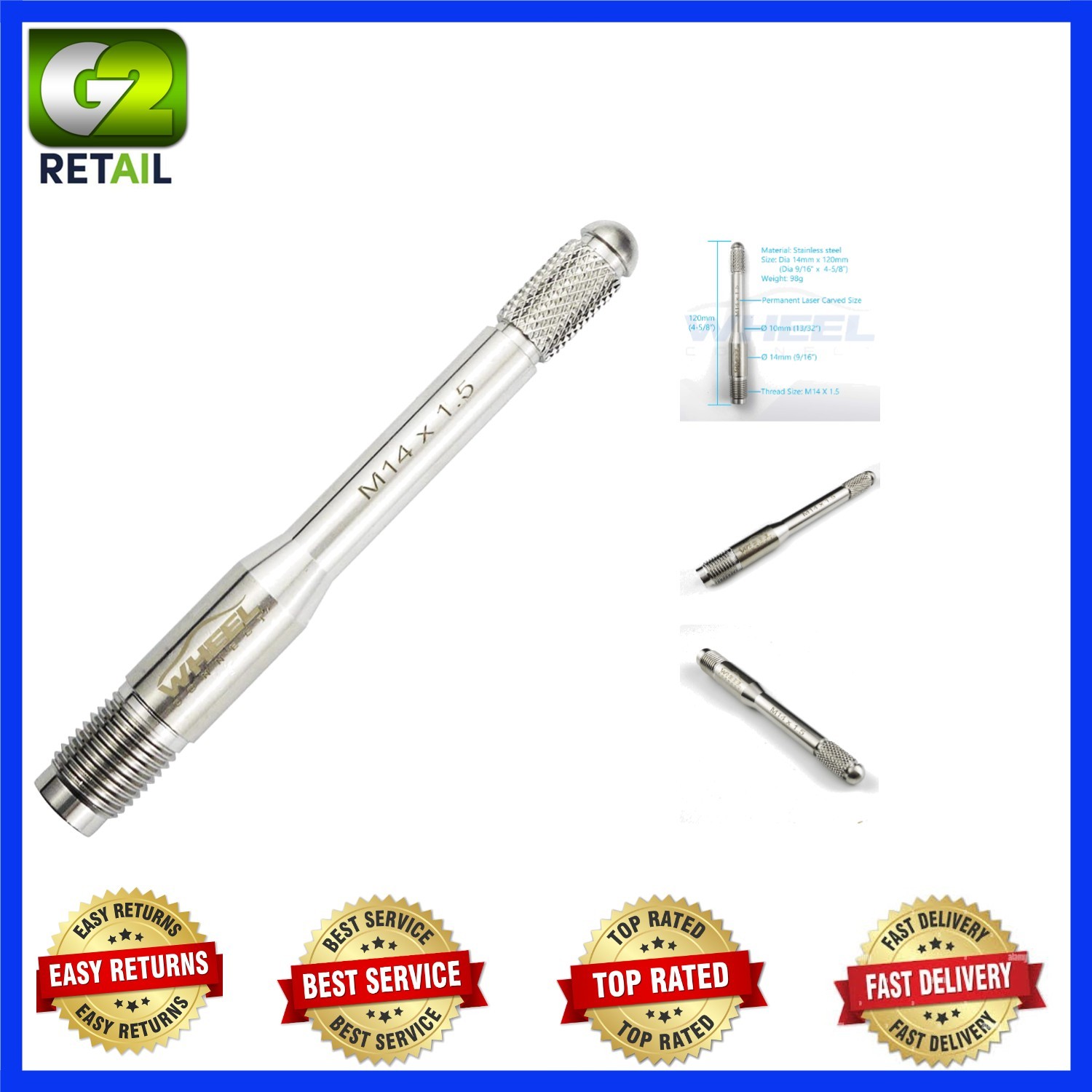 Lightweight M14x1.5 Wheel Alignment Tool - Safe and Efficient Replacement