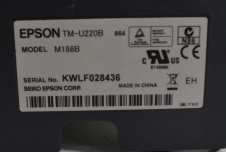 Epson TM-U220 Receipt/Kitchen Printer Model: M188B
