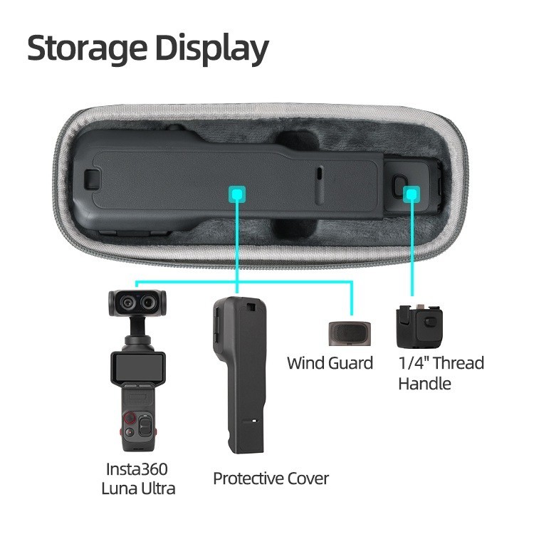 Compact Carry Case for Insta360 Luna Ultra