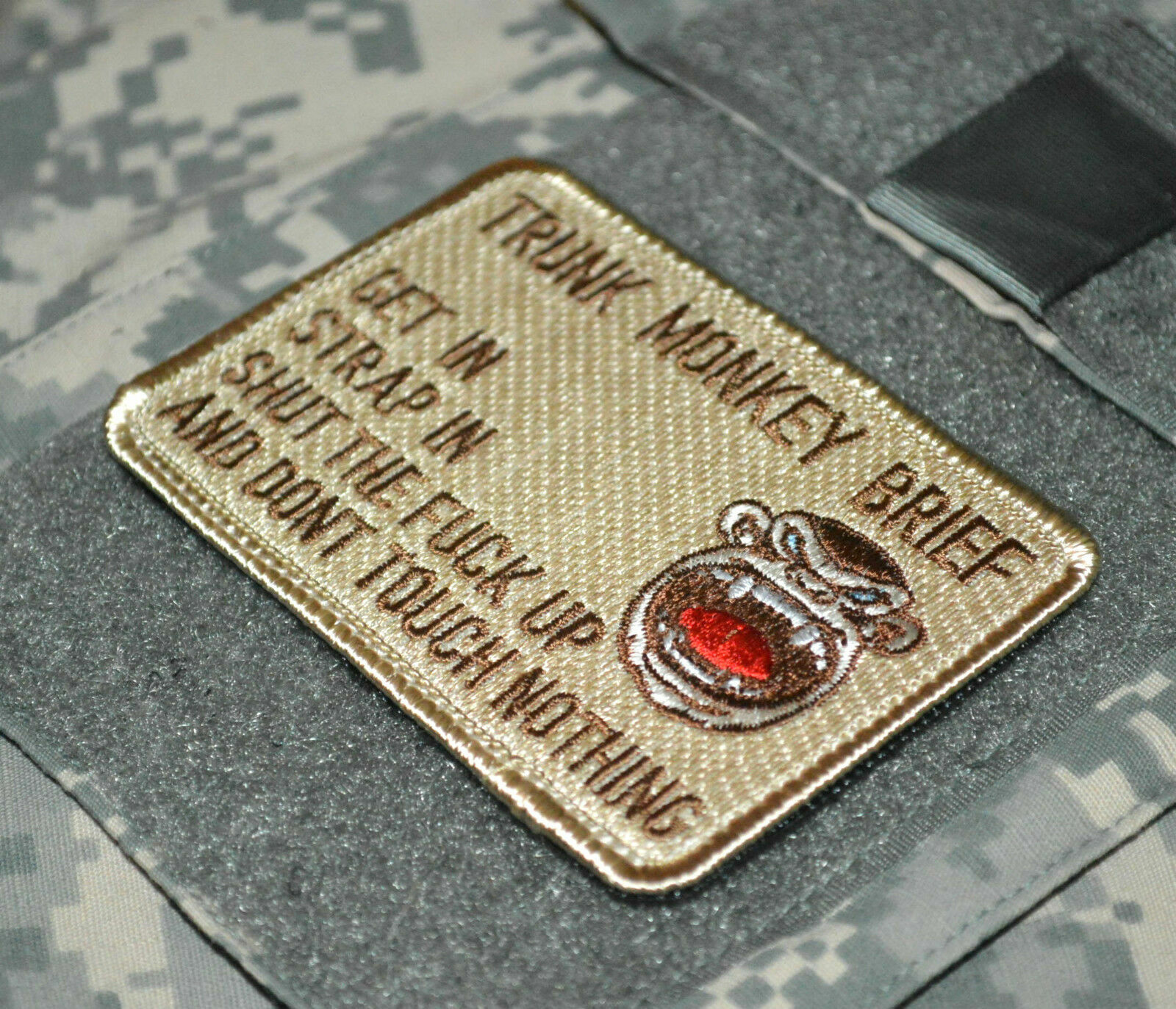 ISAF AFGHANISTAN SP OPS JOINT TASK FORCE JTF velkrö INSIGNIA: Trunk Monkey Brief