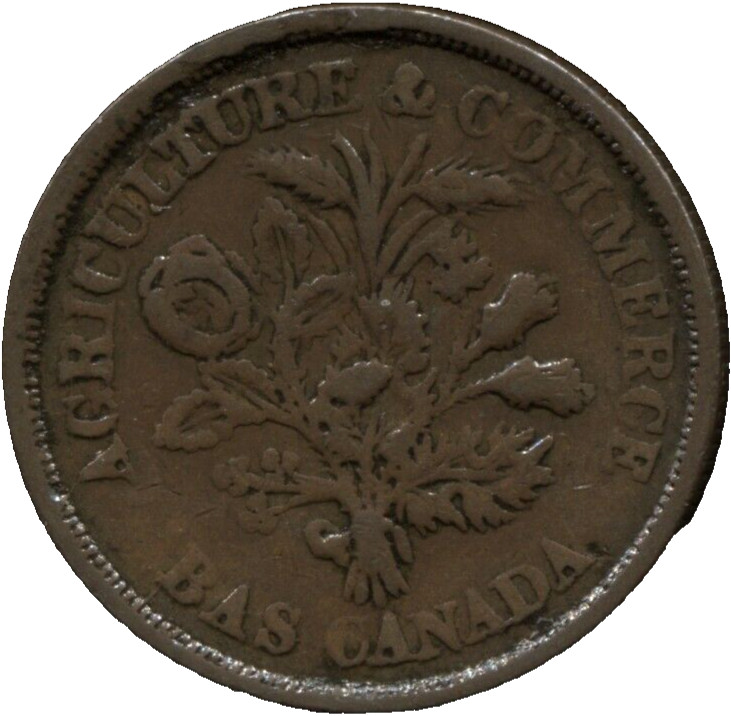 1838 - Canada Un Sou - RARE LC 5 A1 - High Value - Lot # EC 6084
