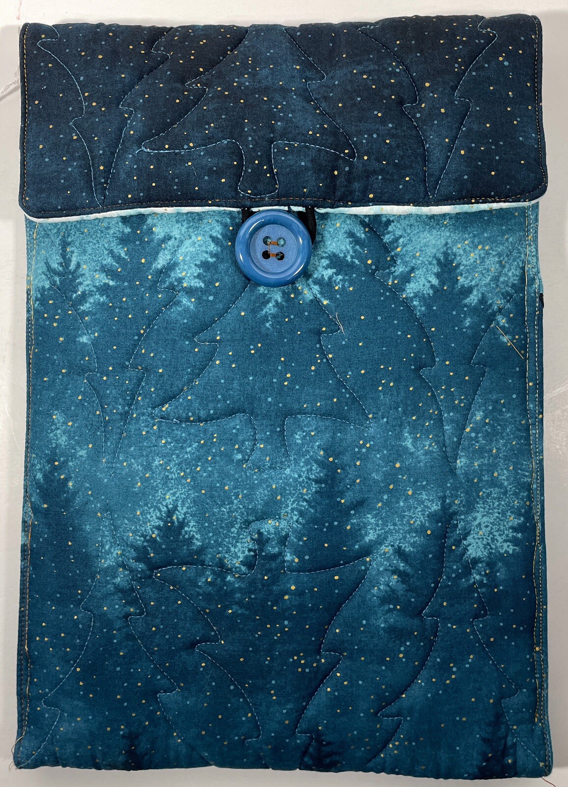 Quilted Travel Quilt Kit Blue Batik Fabric 11x20"+ Cutting Mat+ Cutter + Ruler
