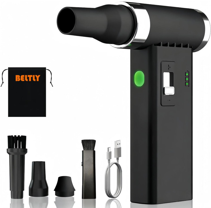 Soplador Aire Eléctrico 110000RPM Inalámbrico Velocidad Ajustable PC Auto USB-C