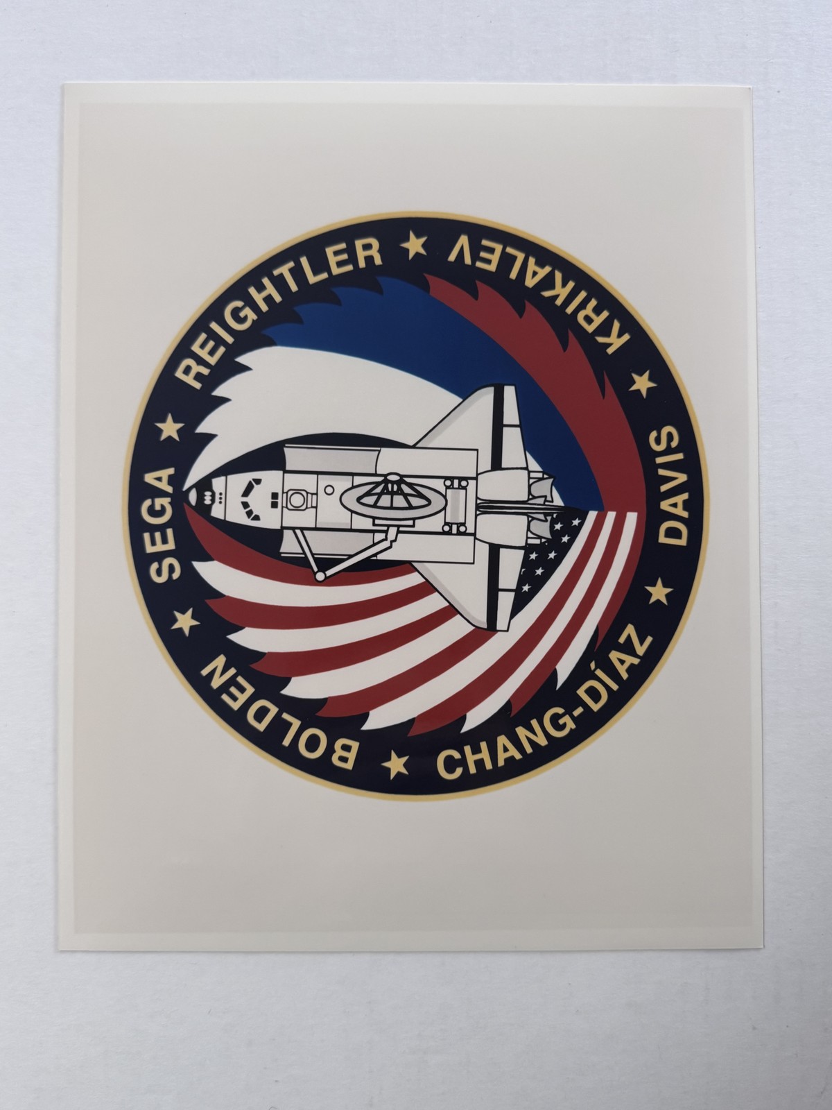 NASA STS-60 Spacehab Module Crew Insignia Patch Artwork Press Photo