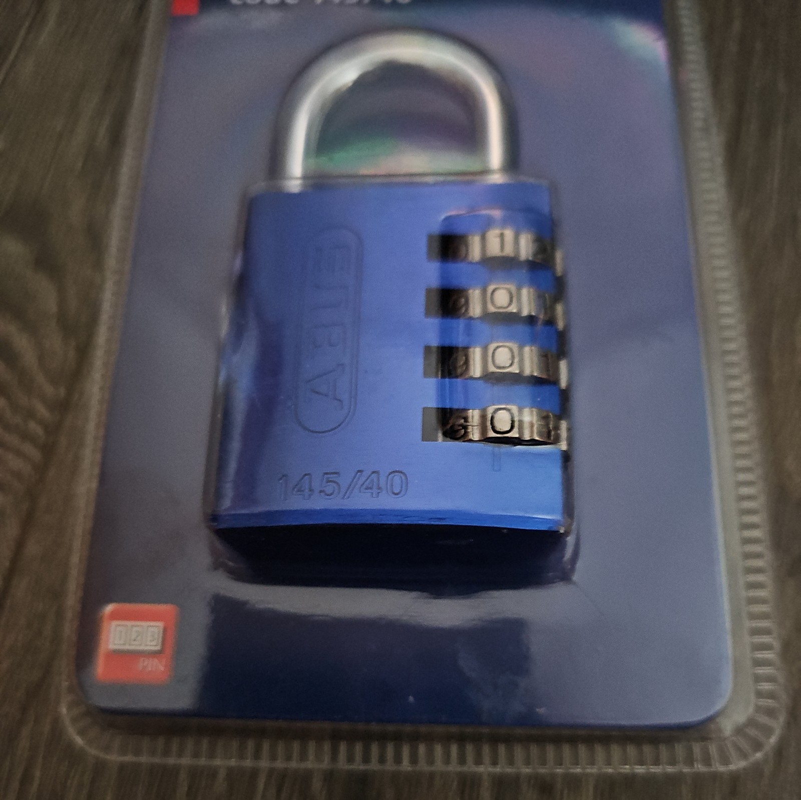 Abus 145/40 Red Combination Padlock, Side combo, resettable code