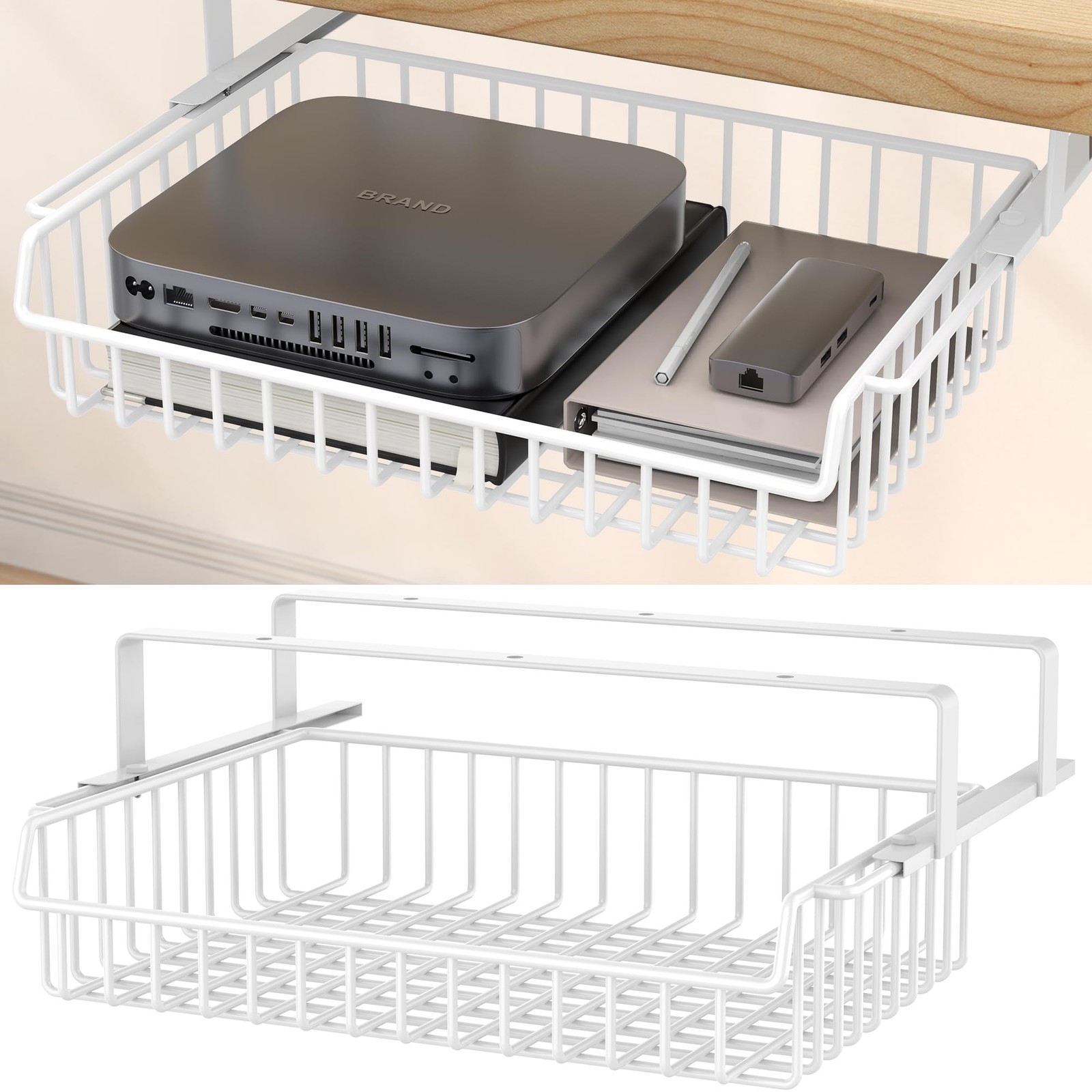 Under Desk Drawer Slide Out Designno Drill Metal Under Desk Cable Management Und