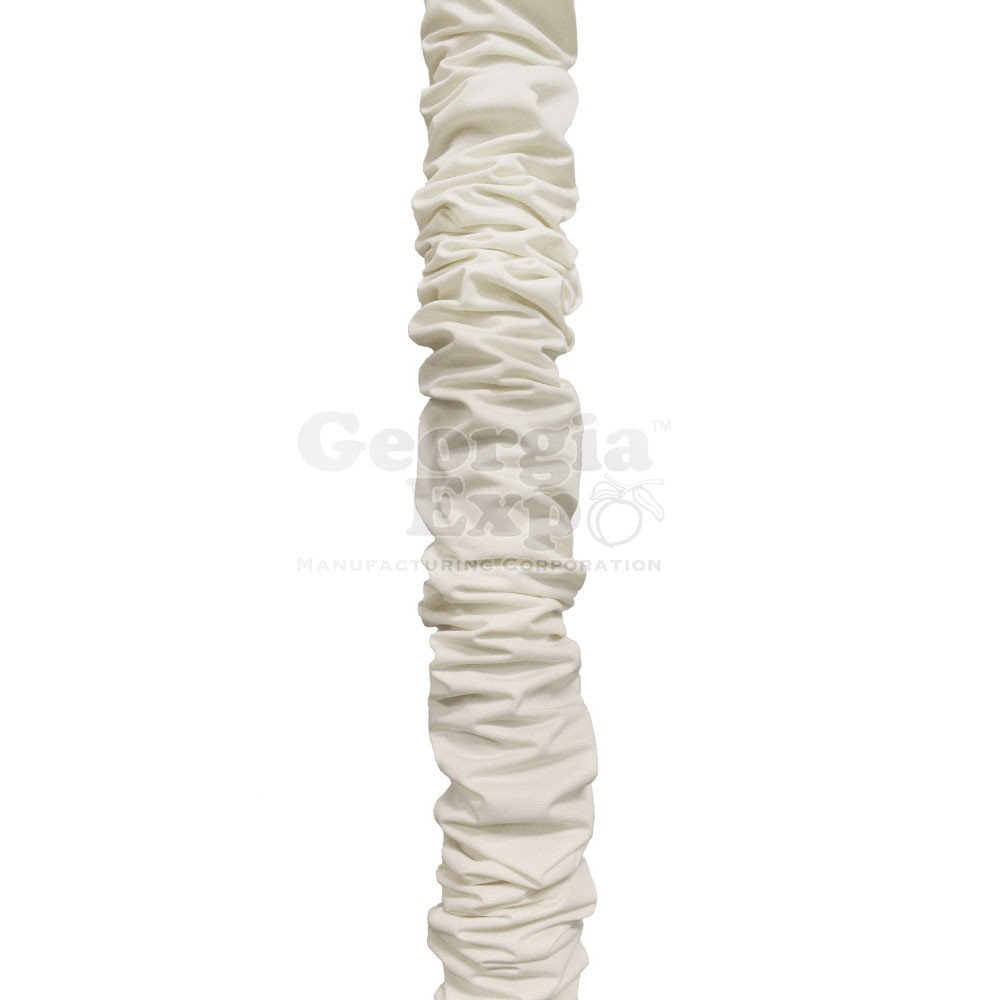 Fabric Pole Cover 1.5" White, sold by the foot