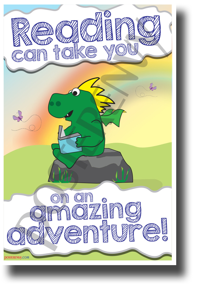 Reading Can Take You on an Amazing Adventure - NEW Classroom Motivational POSTER