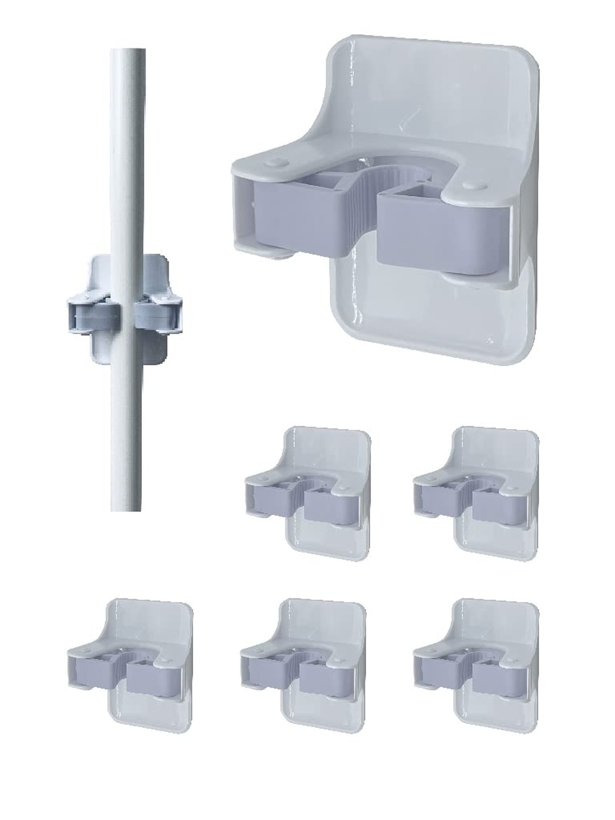 Command Broom Holder Wall Mount 6pcs - Mop Broom Garage Tool Organi... Fast Ship