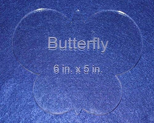 Butterfly 6" X 5" - Clear ~1/4" Thick Acrylic