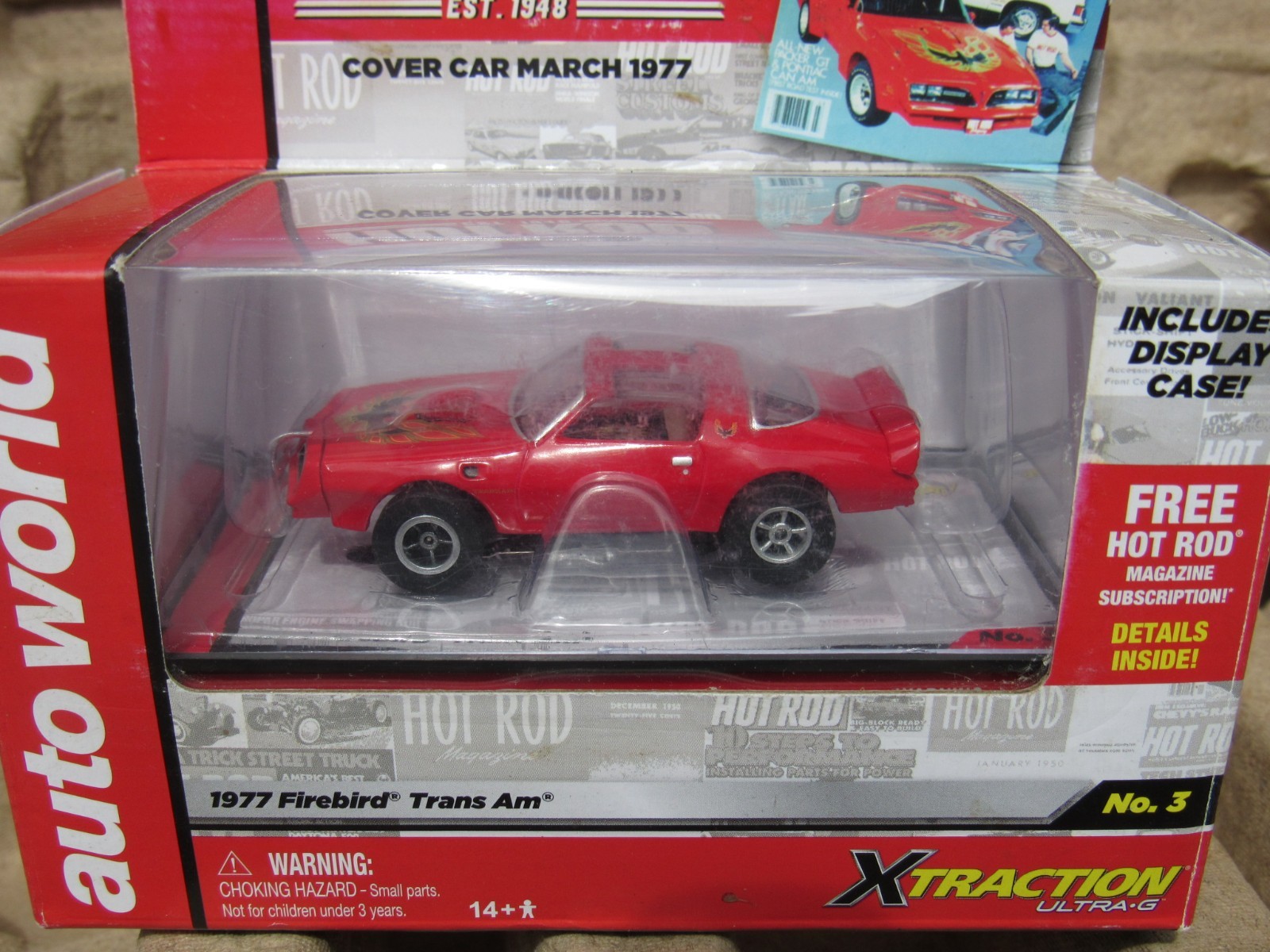 AutoWorld 1977 Pontiac Firebird Trans Am Hot Rod Cover Car March '77 HO Slot Car