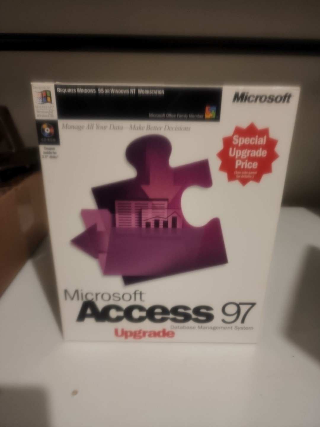 MICROSOFT ACCESS 97 UPGRADE Data Management System, complete in box