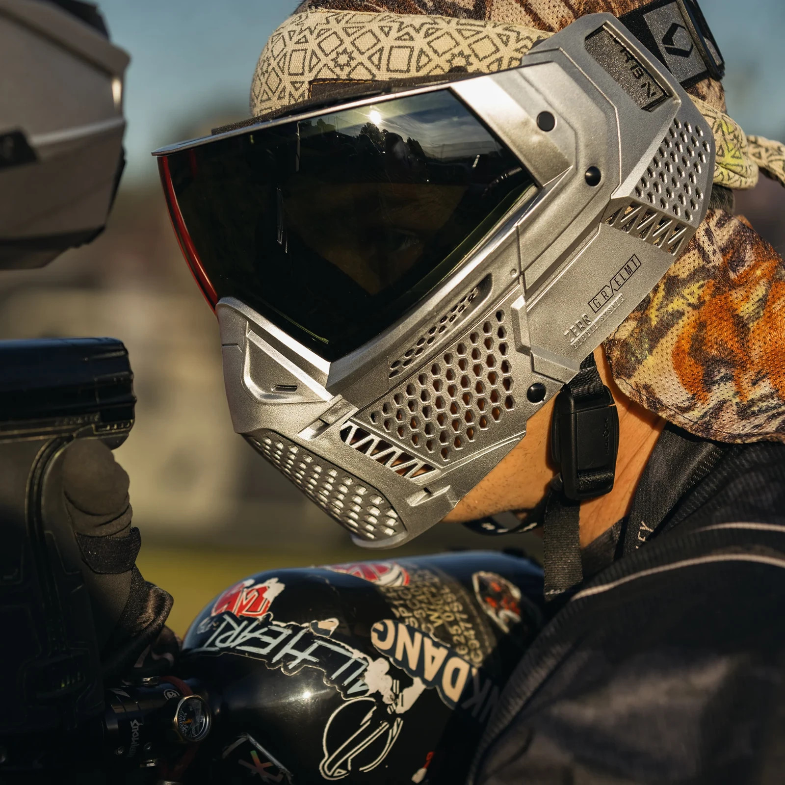 NEW CRBN ZERO PRO GRX Paintball - Airsoft Goggle - Less Coverage - ELMT SILVER