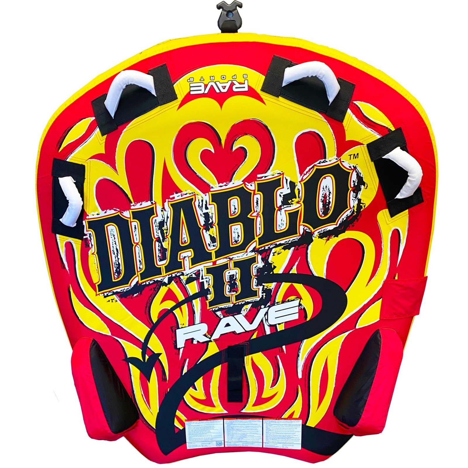 RAVE Sports Diablo II Boat Towable Tube - Inflatable Boating Tube for 1-2 Rid...
