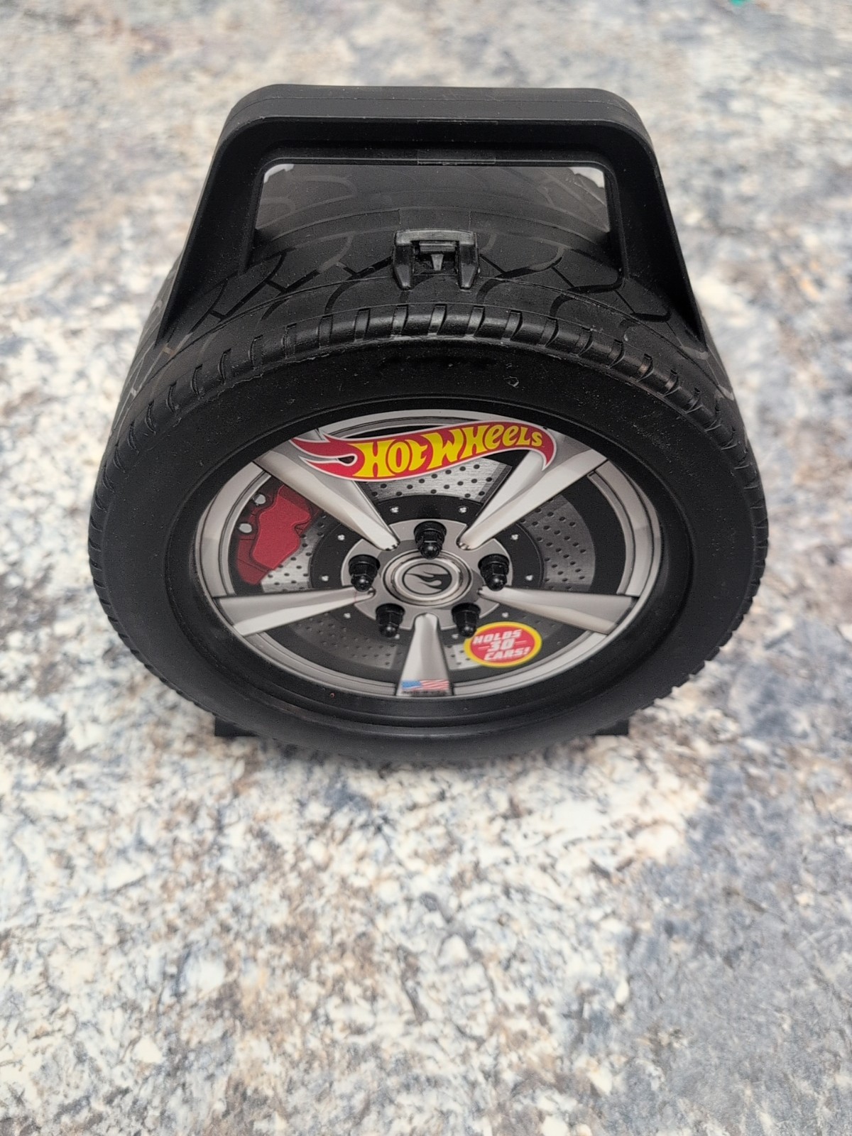 HOT WHEELS Carying Case Holds 30 Cars Tire Shaped Tara 20385 Toy Mattel USA VTG