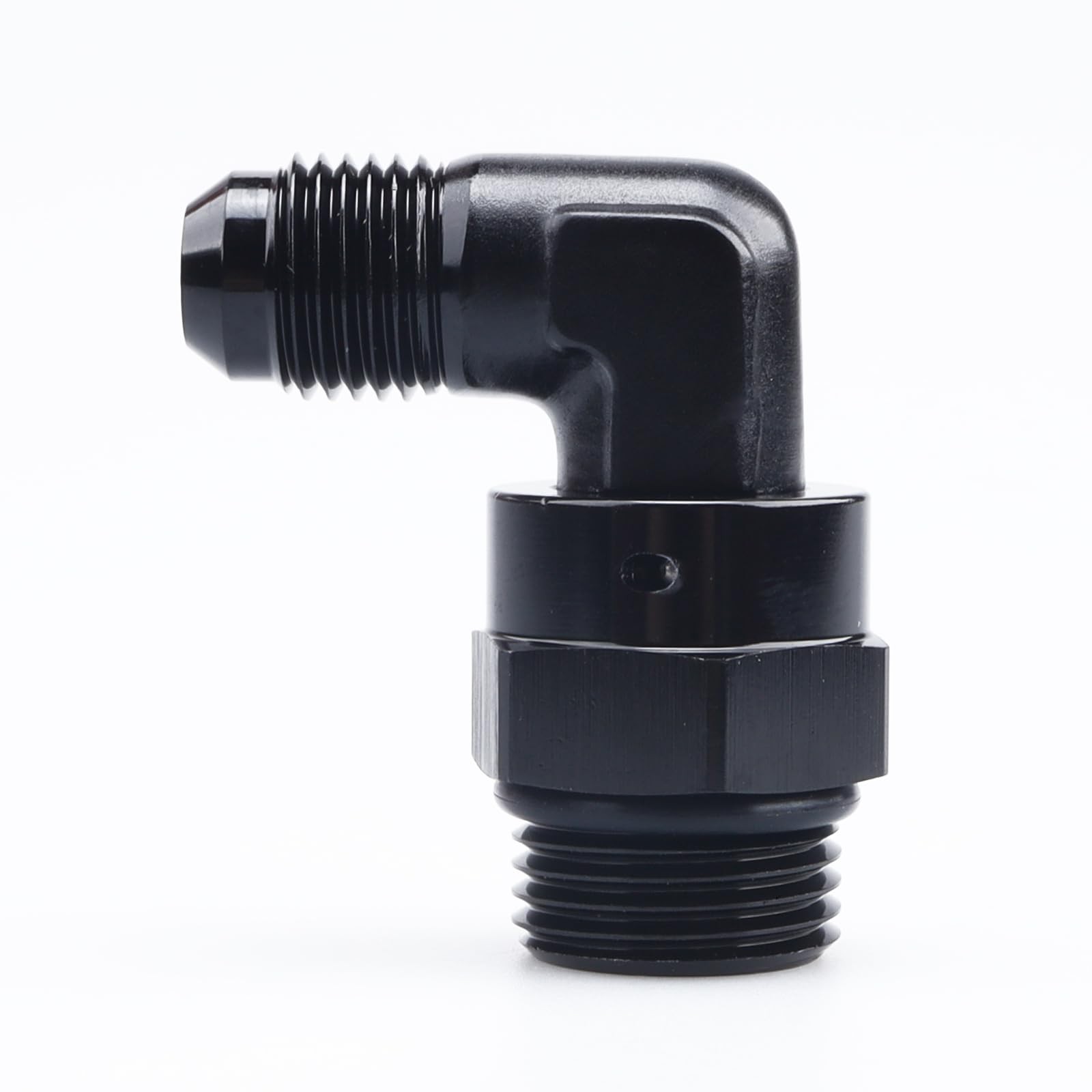 AC PERFORMANCE Black Aluminum 90 Degree -6 AN Male Flare to AN6 AN8,
