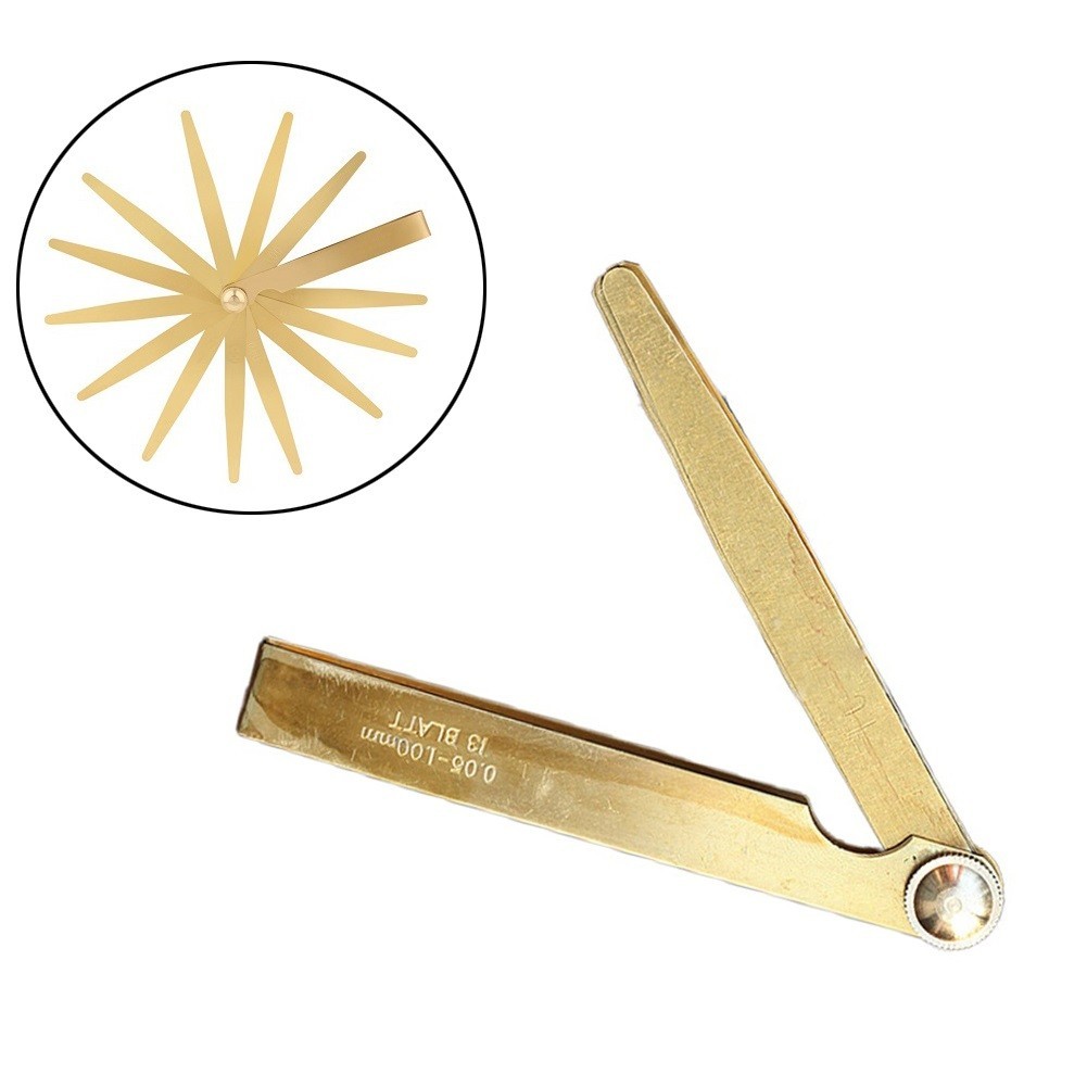 High  for Precision Metric Feeler Gauge 0.05-1m 13 Blade Brass Measure Tool