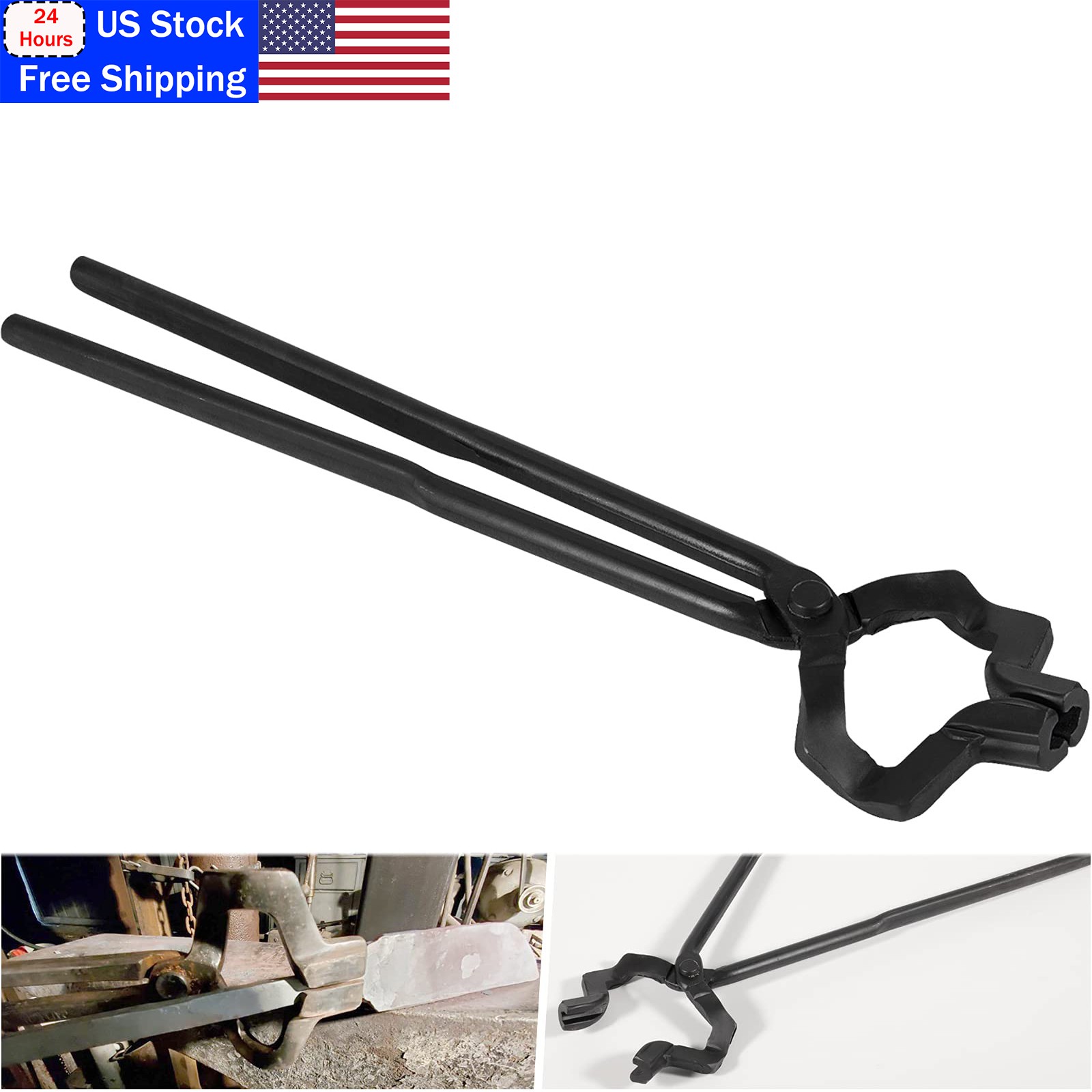16" Z V-Bit Style Knife Making Knifemaking Tongs Bladesmith Blacksmith Tong Tool