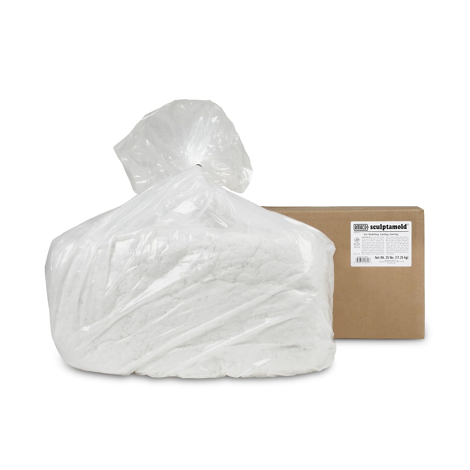AMACO - 41822D 351254 Sculptamold Modeling Compound, 25 lb, White 25